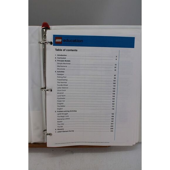Lego Education Teacher's Guide Binder For Simple Machines Pk 59820 - Picture 2 of 7